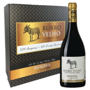 VINHO BURRO VELHO 70% ARAGONEZ+30% TOURIGA NACIONAL RESERVA SIGNATURE TINTO C/CAIXA 3X0,75L