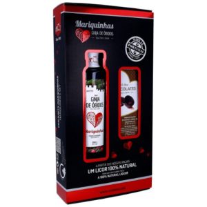 LICOR DE GINJA MARIQUINHAS C/COPOS DE CHOCOLATE 0,20L