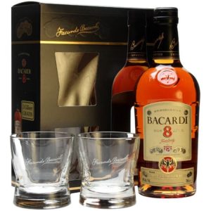 RUM BACARDÍ 8 ANOS RESERVA SUPERIOR C/COPOS 0,70L